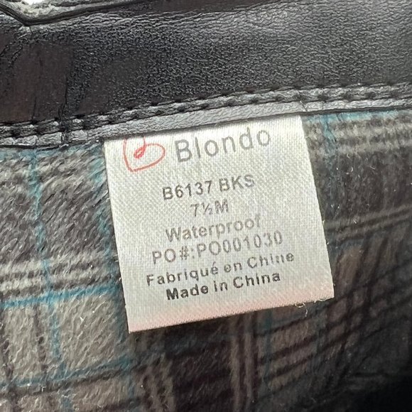 Blondo Waterproof Suede Leather Heeled Moto Booties Chunky Heel Winter Boots 7.5 - Picture 5 of 11